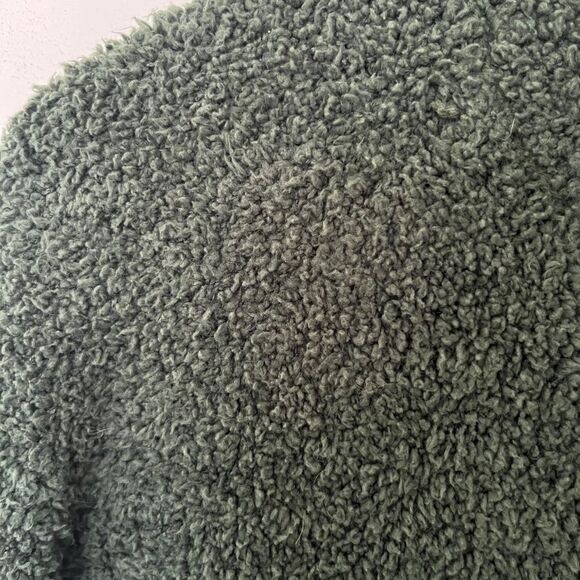 Natural Reflections Forest Green Sherpa CabinFull Zipper Sweater Jacket - Picture 4 of 5